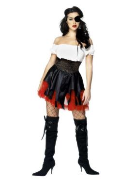 Ladies Sexy Fever Pirate Babe Costume - S & M